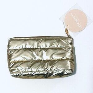 New.Ulta Beauty Metallic Gold Cosmetic Bag